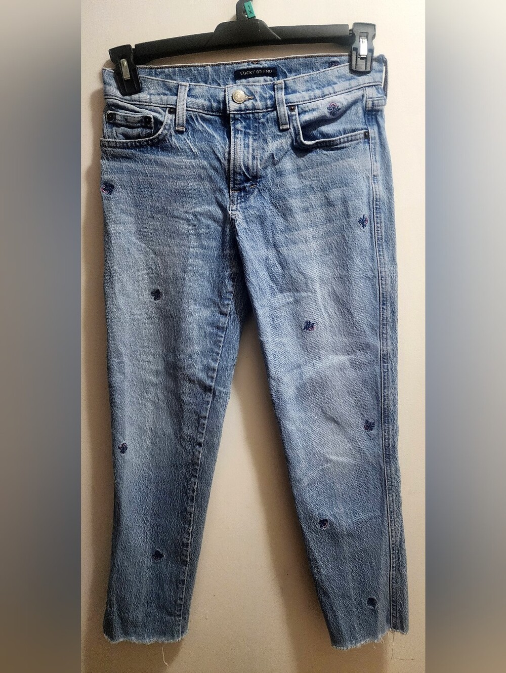 Lucky Brand Sienna Boyfriend Embroidered Jeans 00/24